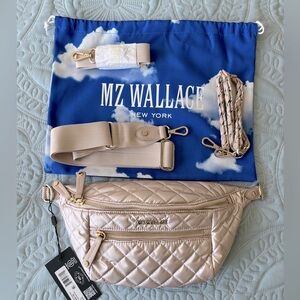 NEW MZ Wallace Small Crosby Sling Pale Rose Gold